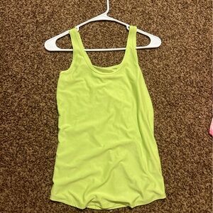 green tank top